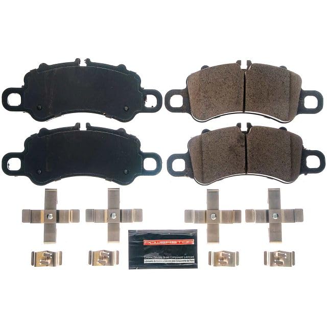 Power Stop Z23-1905 Z23 Evolution Sport Carbon Fiber Infused Ceramic Brake Pads with Hardware For Porsche 718 Boxster, Porsche 718 Cayman, Porsche 911 [Model Specific]