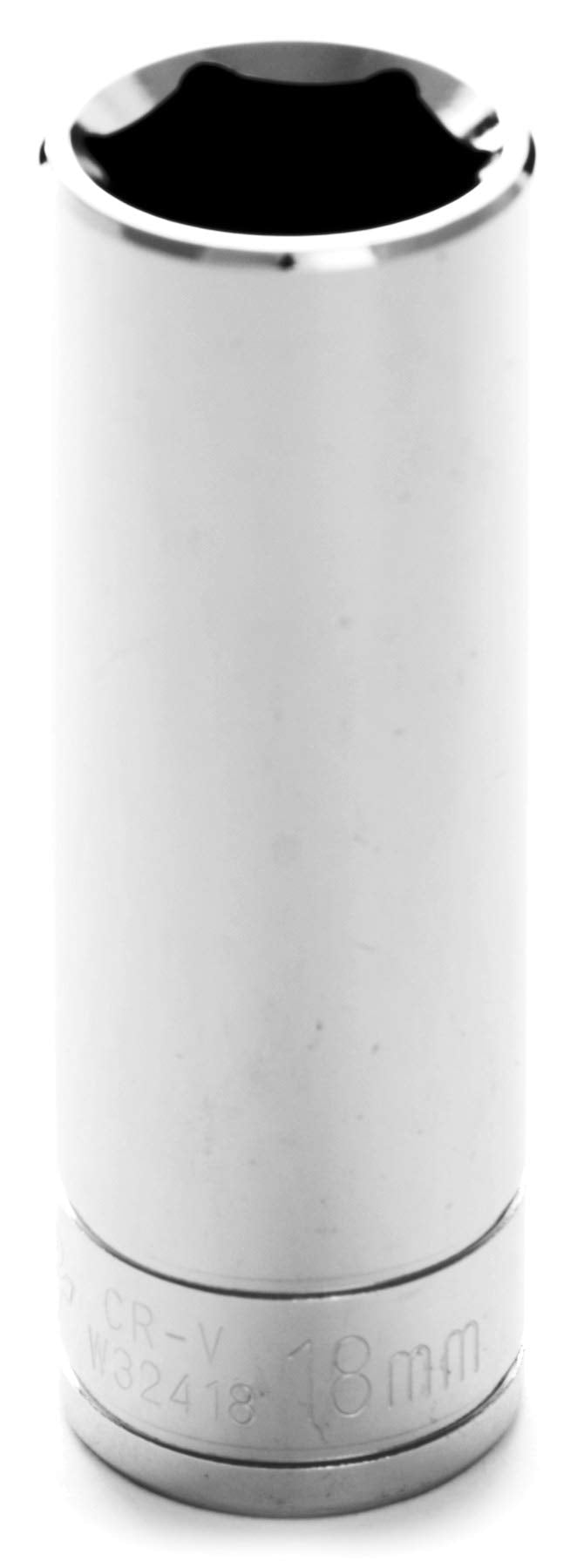 W32418 Performance Tool 1/2 Drive 18mm 6Point Deep Wall Socket, 1 Pack
