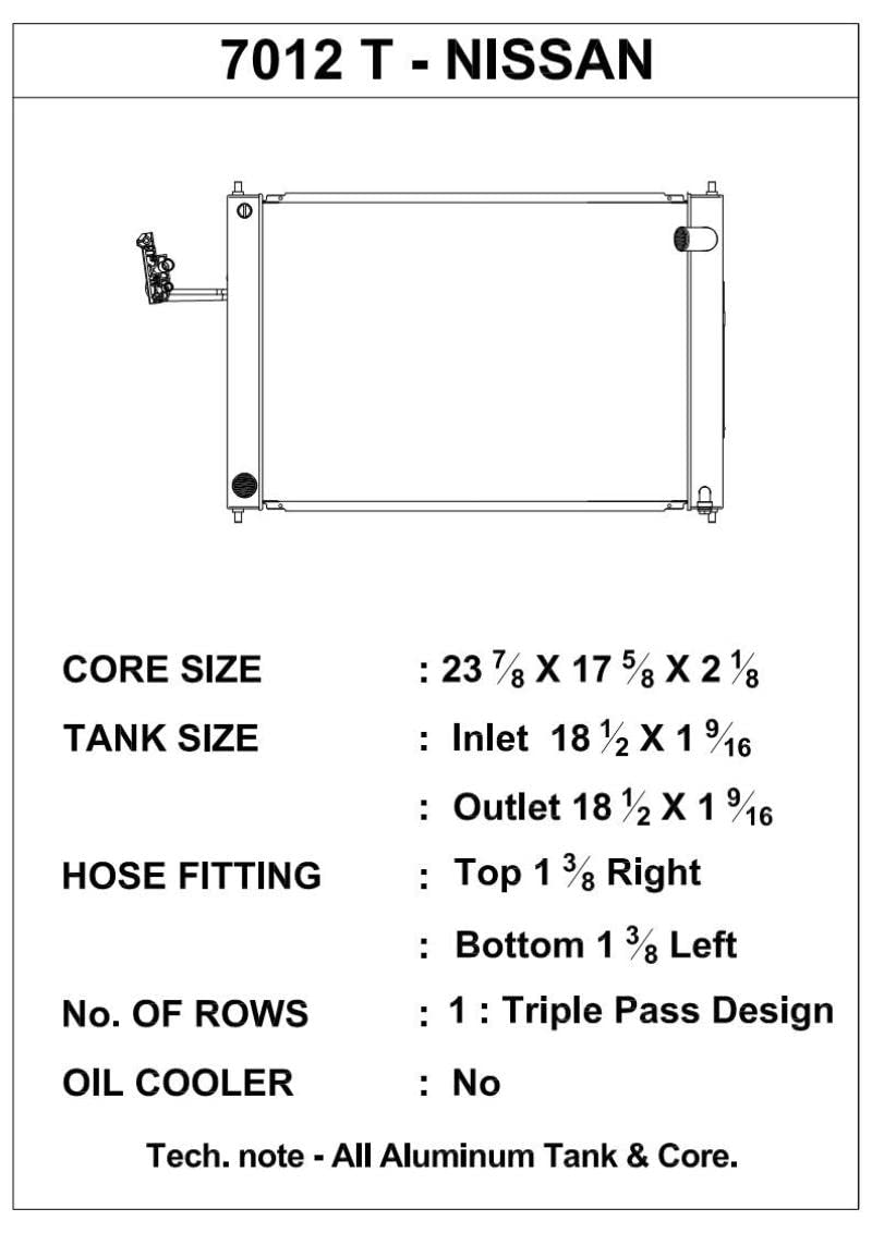 High Performance CSF 7012T Radiator