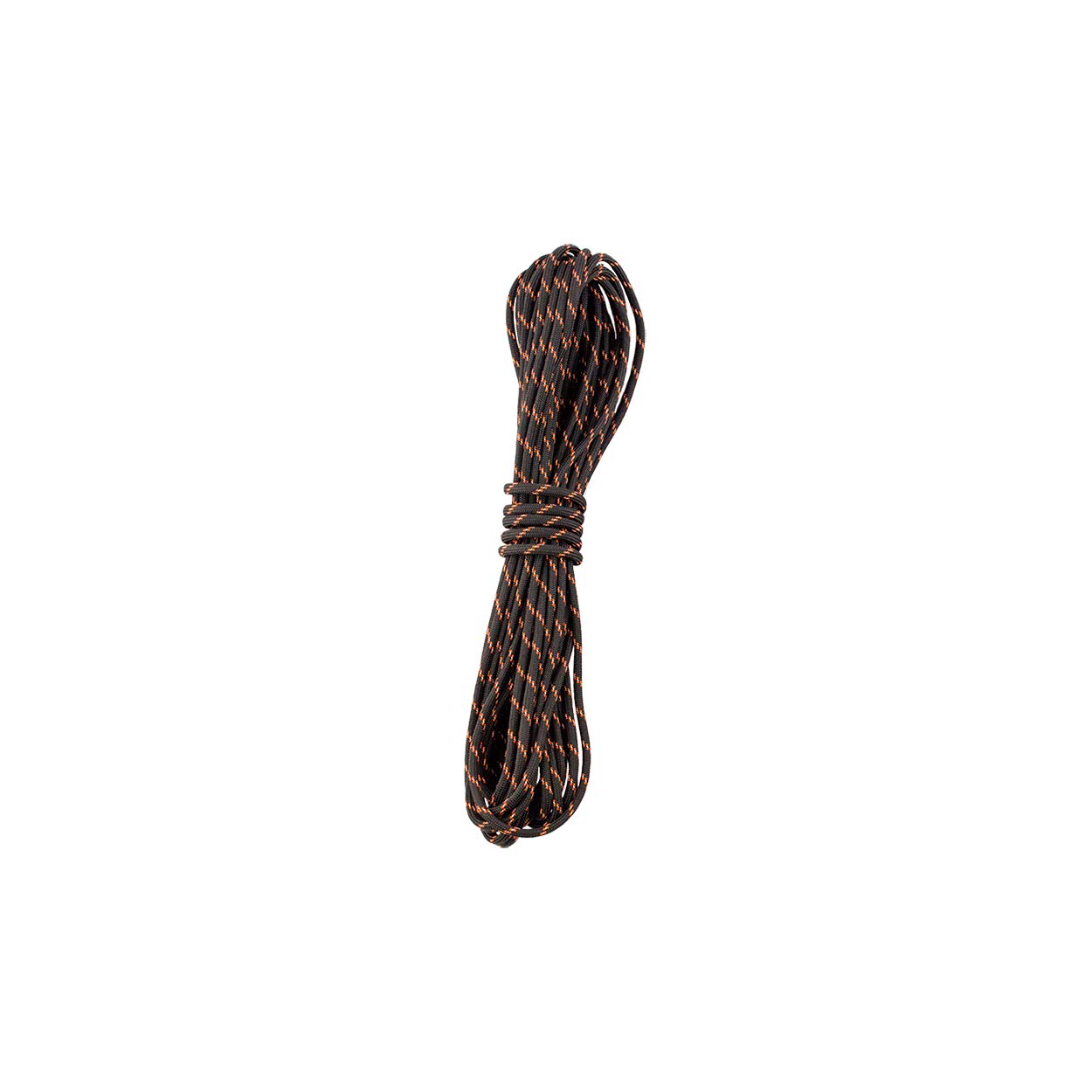 550 Paracord YakAttack with Reflective Tracer – 35 ft | Black/Orange Nylon Rope for Anchor Trolleys, Camping, Survival | High Visibility Cord | Made in USA