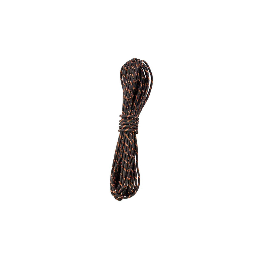 550 Paracord YakAttack with Reflective Tracer – 35 ft | Black/Orange Nylon Rope for Anchor Trolleys, Camping, Survival | High Visibility Cord | Made in USA