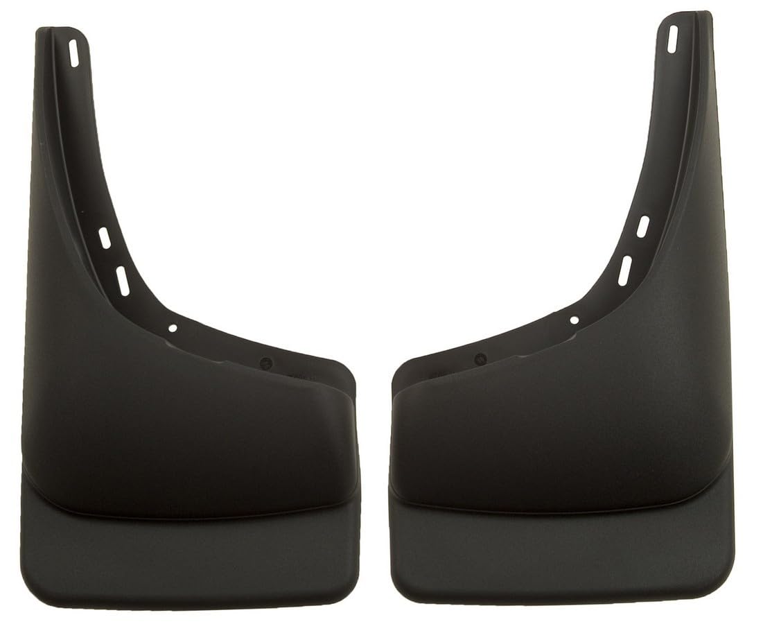 Mud Guards Husky Liners | Rear Mud Guards - Black | 57241 | Fits 2002-2006 Chevrolet Avalanche 1500/2500, 1999-2006 Chevrolet Silverado 1500 Fleetside/2500/Suburban w/o Fender Flares, and More 2 Pcs