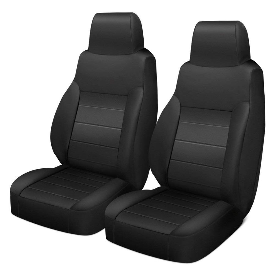13213.01 Rugged Ridge Seat Cover Kit, Front, Neoprene, Black; 03-06 Jeep Wrangler TJ