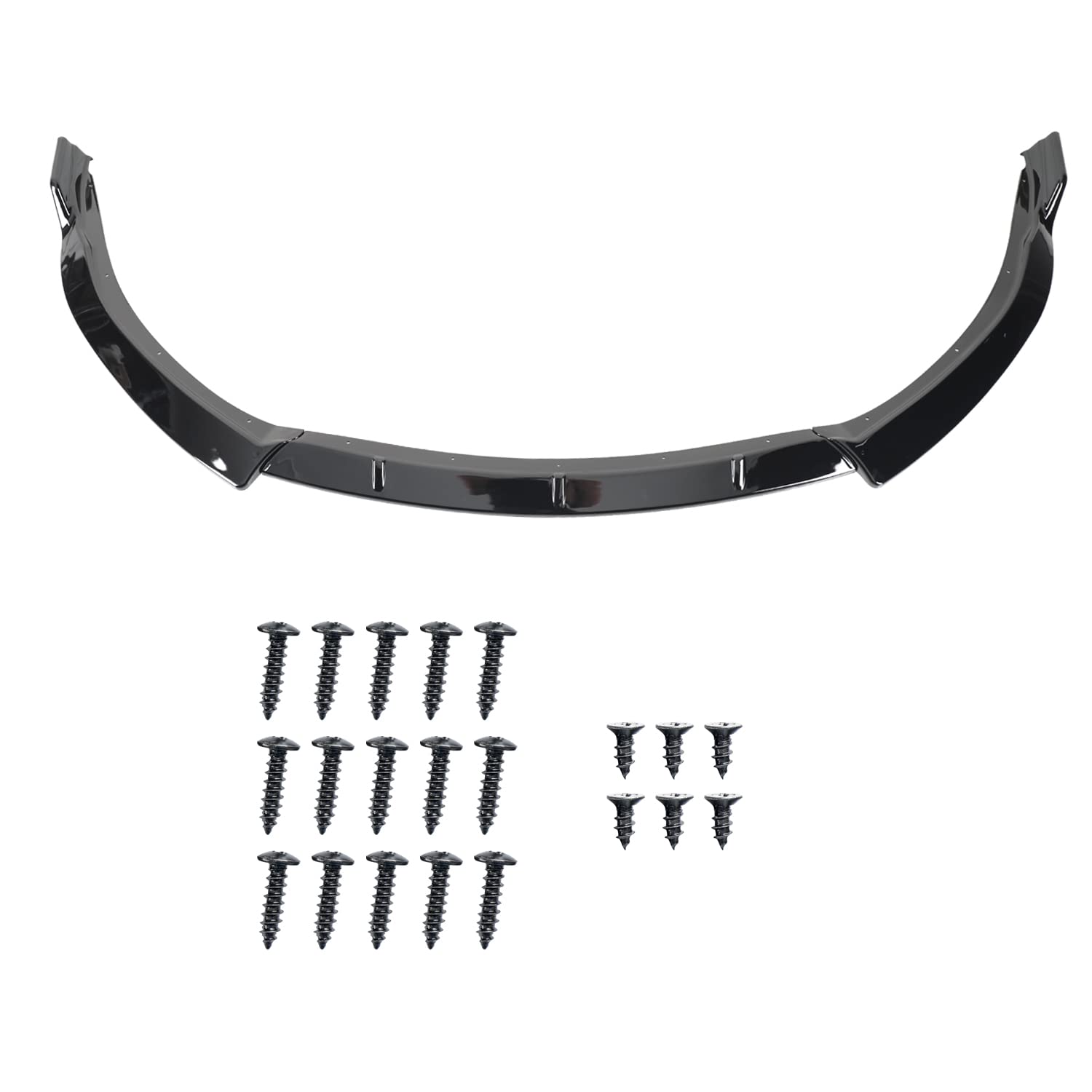 Front Bumper Lip Kit Spoiler Splitter Spec-D Tuning Glossy Black Compatible with Toyota Corolla L/LE 2014-2016