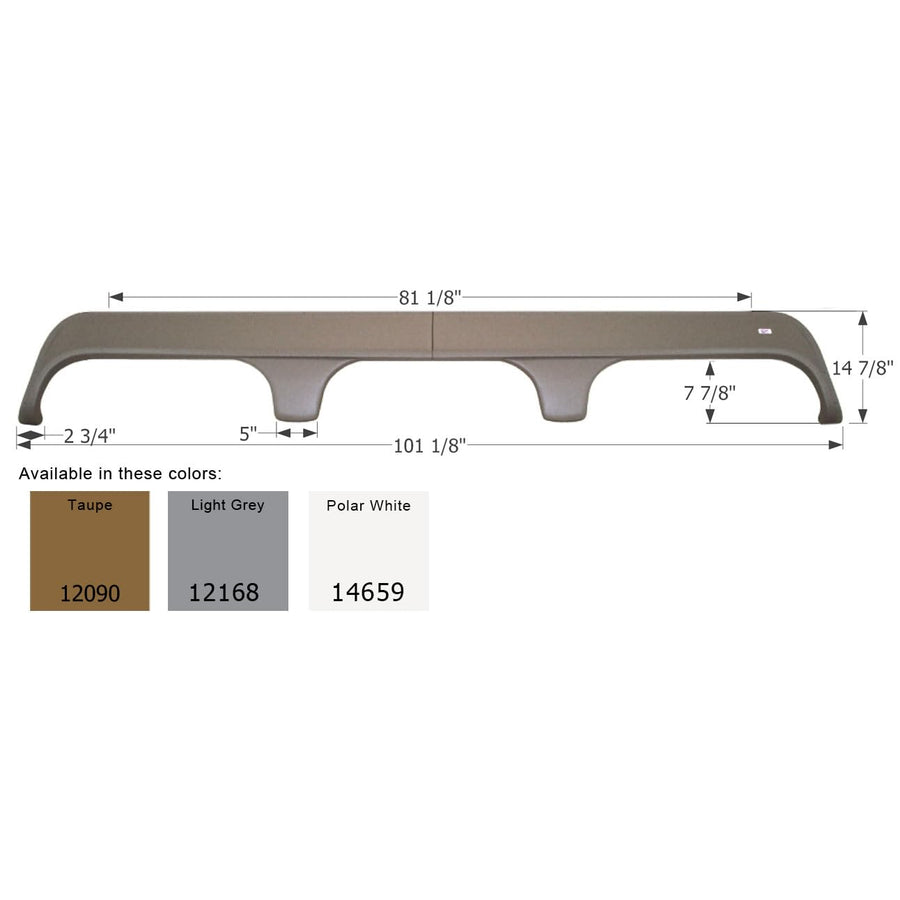 Fender Skirt, ICON Triple, Monaco, FS2045, Light Grey