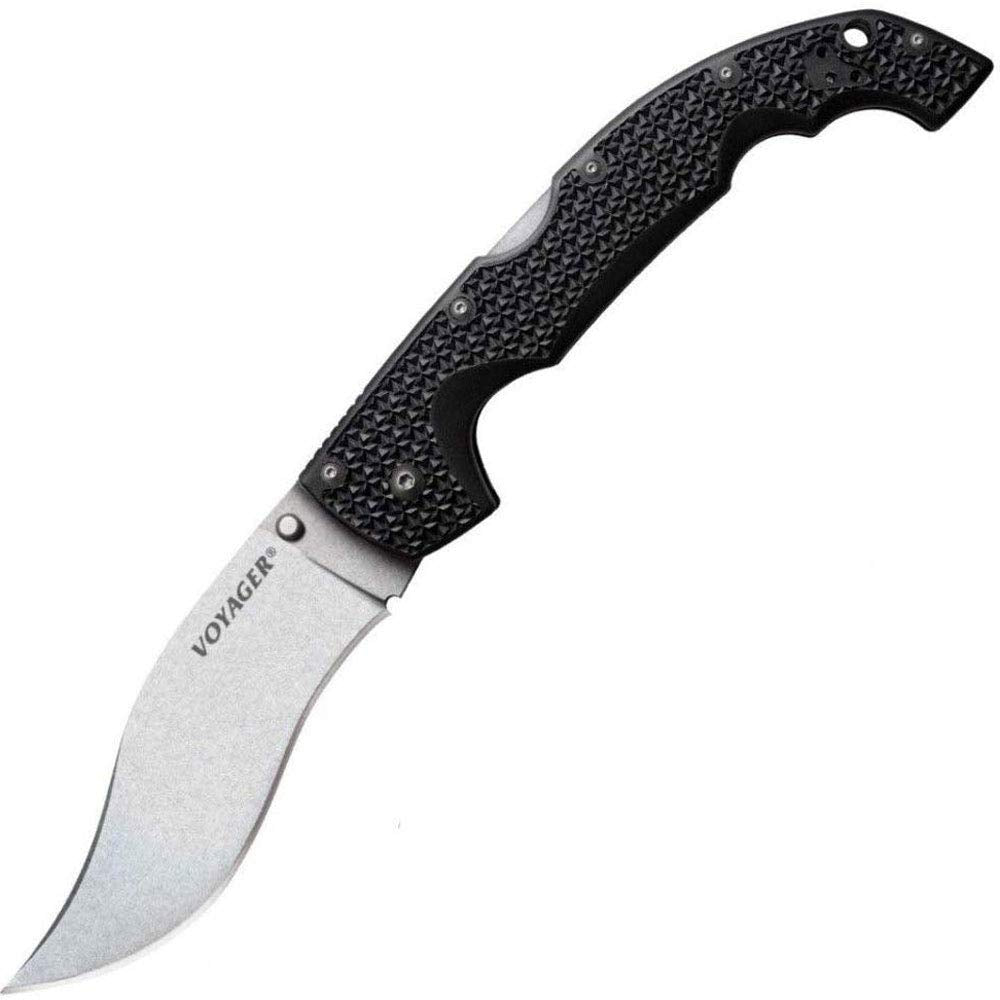 Cold Steel Vaquero XL Voyager 5.5" AUS10A Kukri Plain Edge Razor-Sharp Blade 6.75" Griv-Ex Handle Everyday Carry Tactical Folding Knife