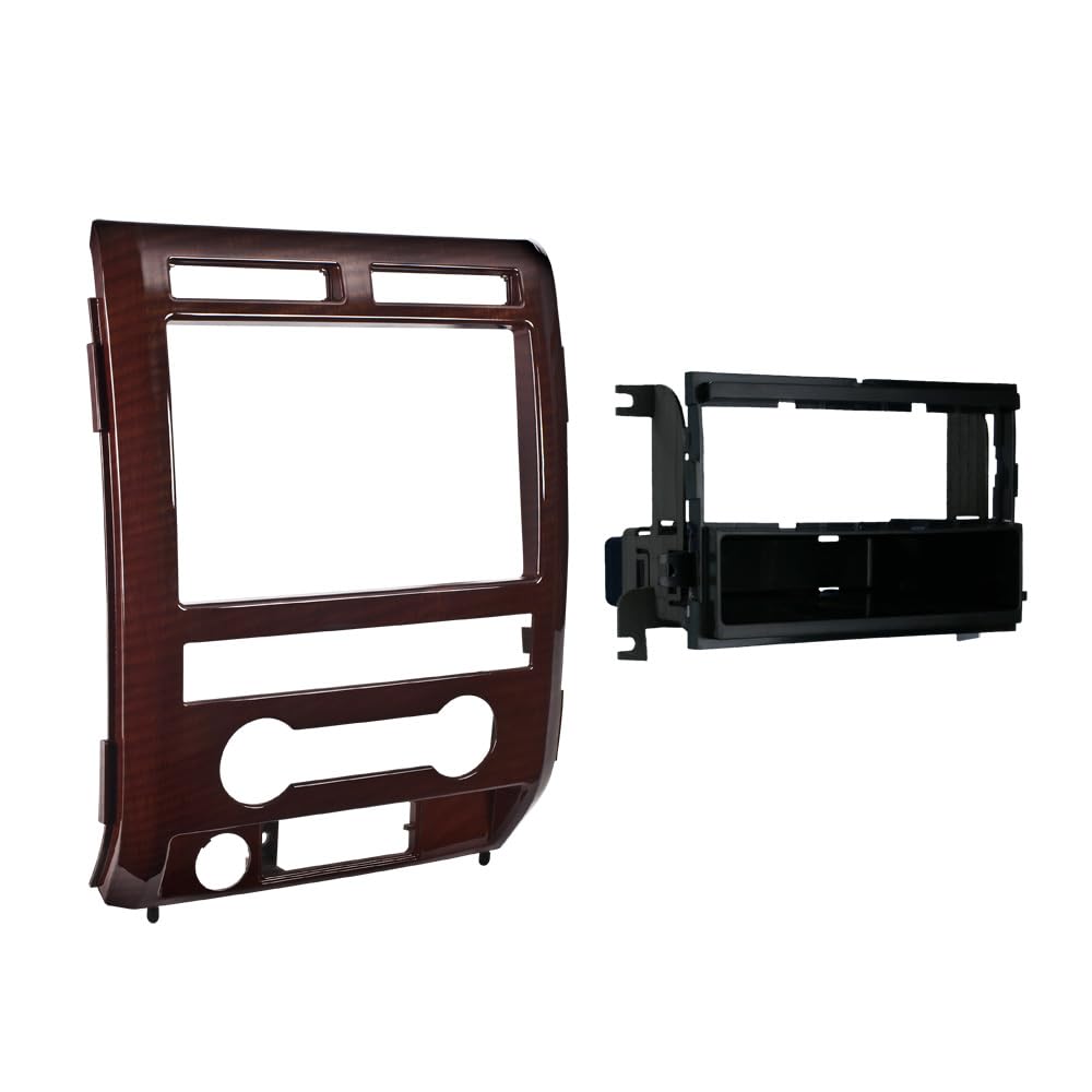 Metra Single DIN Installation Dash Kit 99-5822CM for 2009-2010 Ford F-150 King Ranch, Curly Maple