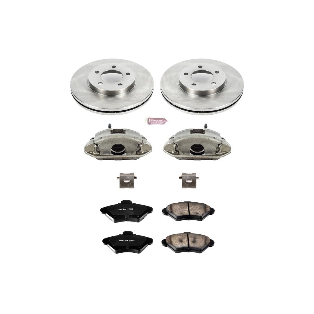 Power Stop KCOE1325 1-Click OE Replacement Brake Kit with Calipers For Ford Thunderbird 1993-1997, Mercury Cougar 1993-1997 [Model Specific]