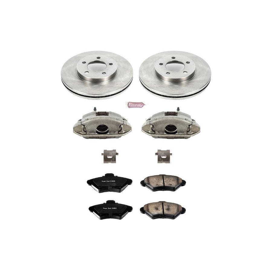 Power Stop KCOE1325 1-Click OE Replacement Brake Kit with Calipers For Ford Thunderbird 1993-1997, Mercury Cougar 1993-1997 [Model Specific]