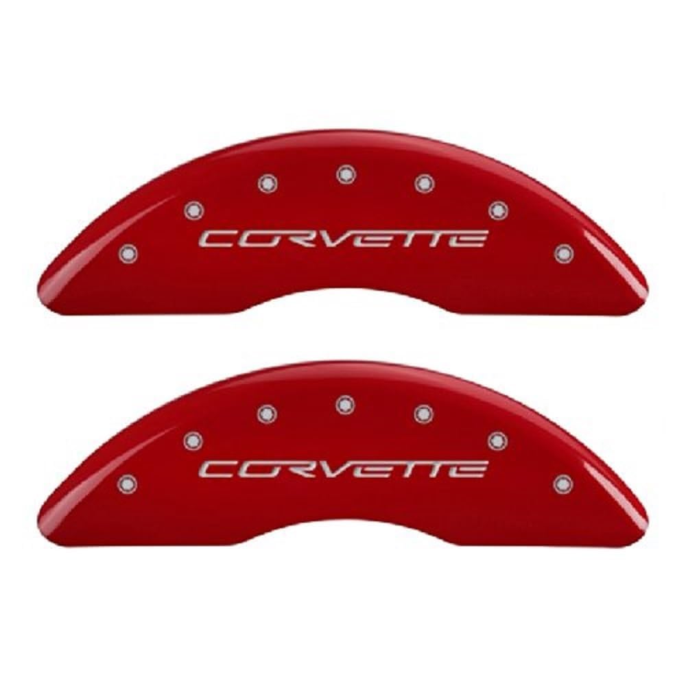 Brake Caliper Covers MGP - 2006-2013 Chevrolet Corvette - Front and Rear Set - Red