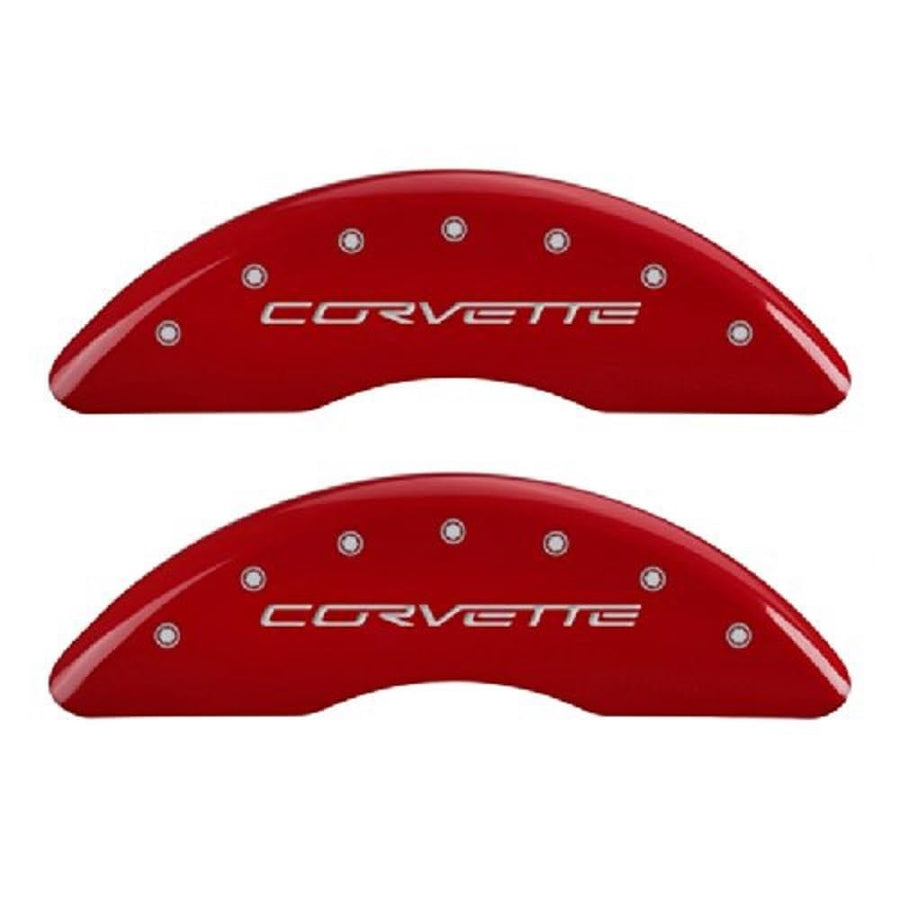 Brake Caliper Covers MGP - 2006-2013 Chevrolet Corvette - Front and Rear Set - Red