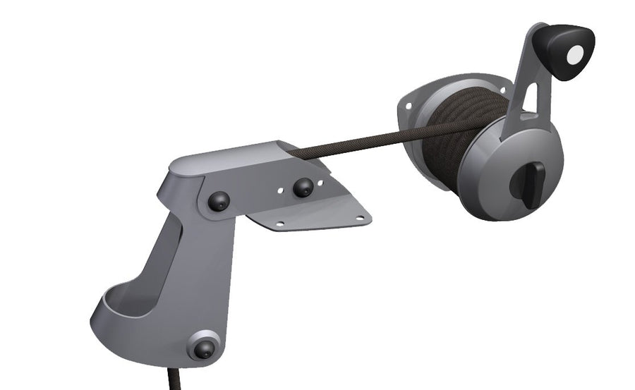 Attwood Anchor Lift System 13710-4, Lifts and Drops Anchor, Heavy-Gauge Steel, Self-Lubricating Nylon Wheels