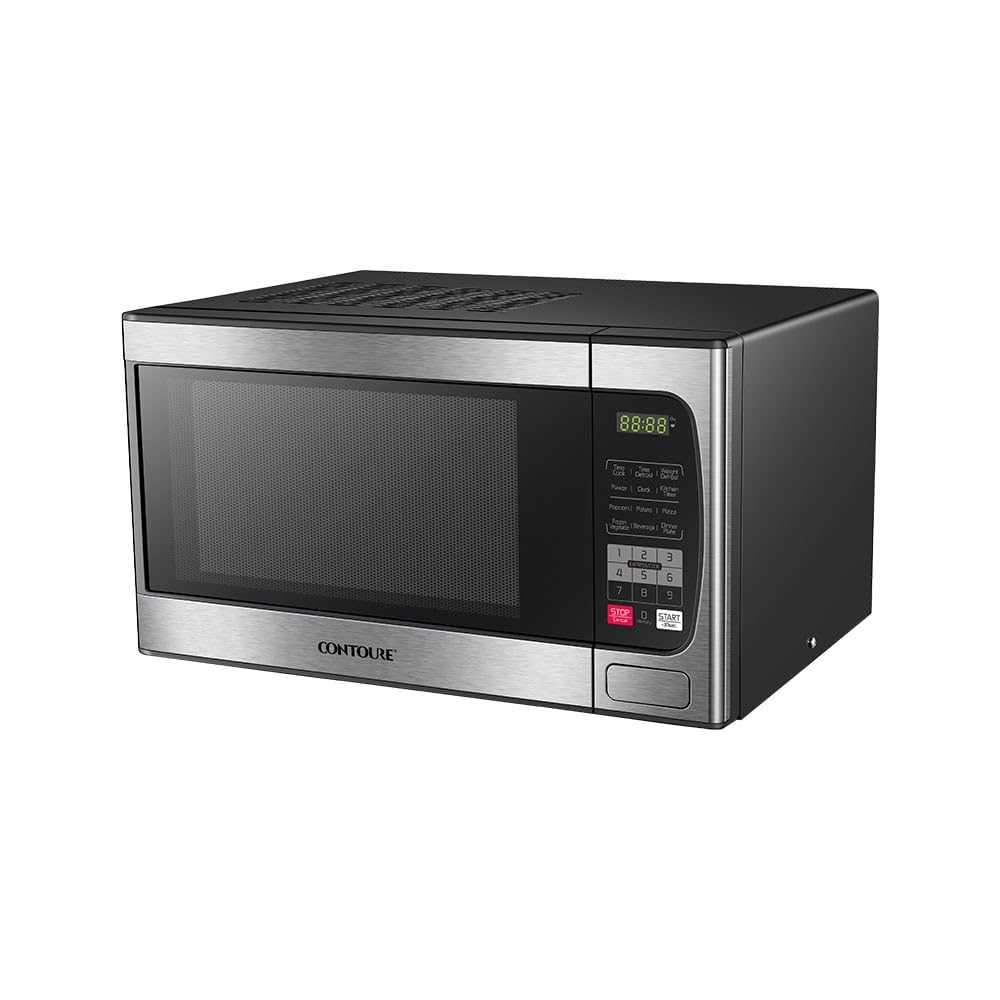RV Built-In Microwave Oven CONTOURE | Stainless Steel Finish | 900W | 10 Power Levels | Easy-Clean Interior | LED Display | RV-950S