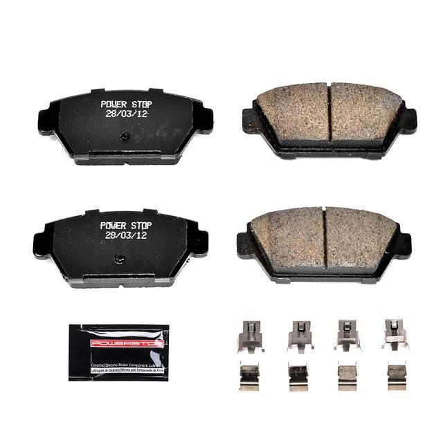 Power Stop Z23-329 Z23 Evolution Sport Carbon Fiber Infused Rear Ceramic Brake Pads with Hardware