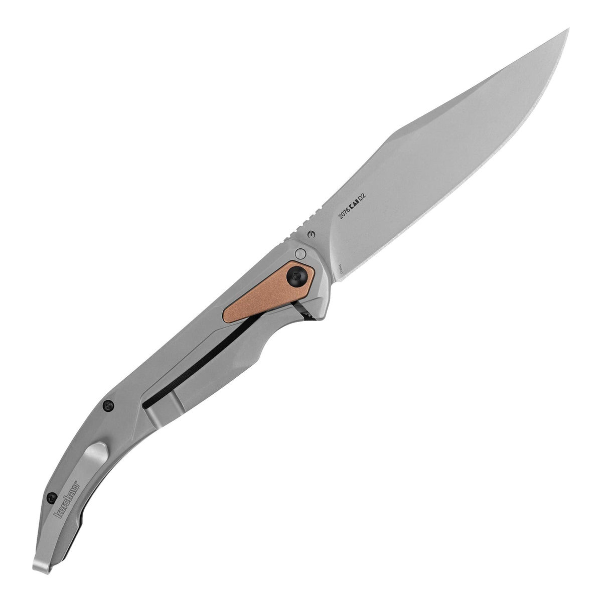 Strata Kershaw Platform Sheepsfoot Pocket Knife, 2.75" Steel Blade with Nail Clipper and File, Slipjoint Manual Folding Knife EDC