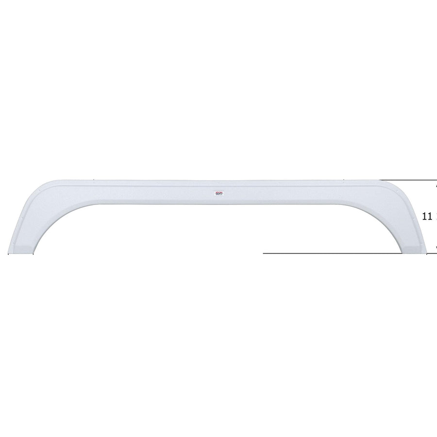 Tandem Axle Fender Skirt ICON 15294 for KZ - Polar White