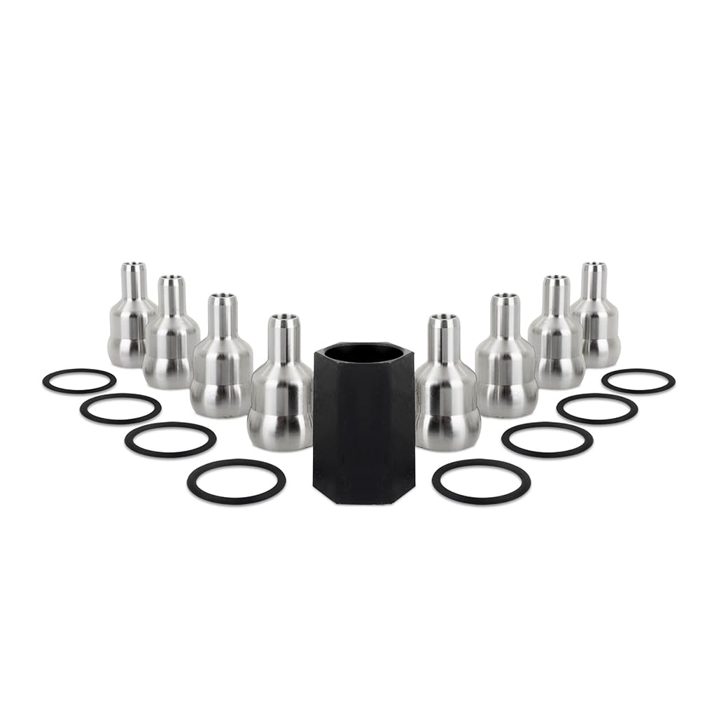 Mishimoto Oil Rail Ball Tube Set High-Pressure, Compatible with 2004.5-2007 Ford 6.0L Powerstroke