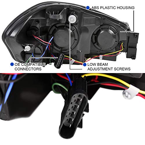 Spec-D Tuning Headlights- LH-IPA06JM-RS Black Also Fit 06-07 Monte Carlo CHEVROLET IMPALA 06-13