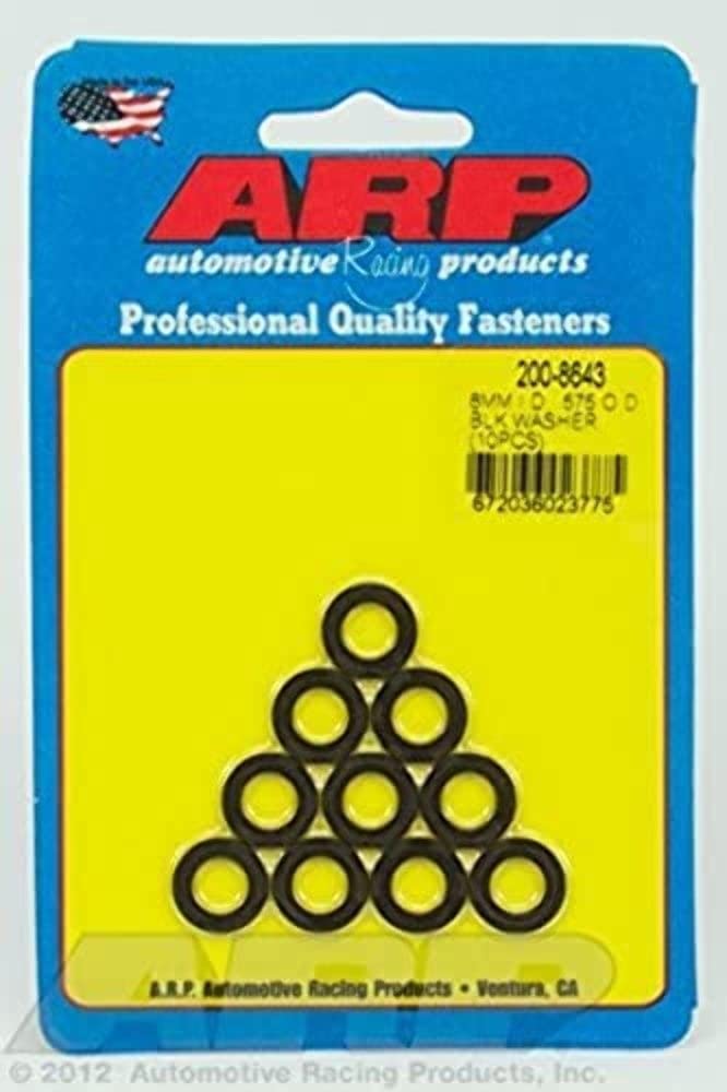 ARP 200-8643 8mm ID Black x .575" OD Washer - 10 Piece