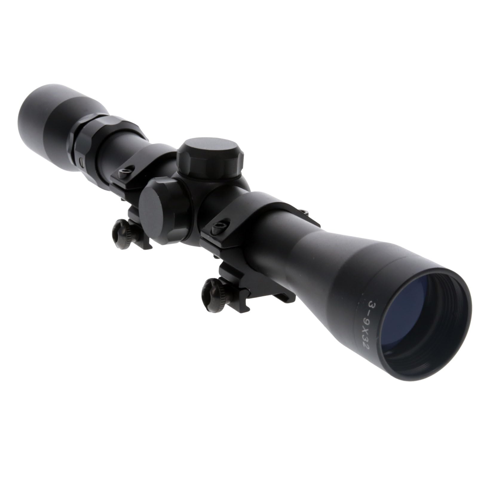 BUCKLINE TRUGLO Tactical Hunting Shooting Durable Waterproof Fogproof 1" Aluminum Tube Riflescope with Weaver-Style Mount Rings & Elastic Lens Covers Included, 3-9 x 32mm, BDC Dot Reticle
