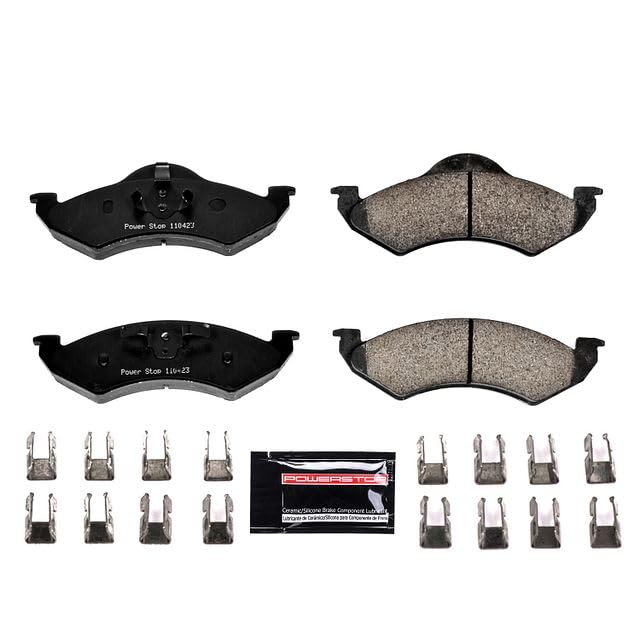 Power Stop Z23-820 Z23 Evolution Sport Carbon Fiber Infused Ceramic Brake Pads with Hardware For Dodge Dakota 2000-2002 | Dodge Durango 2000-2002 [Vehicle Specific]