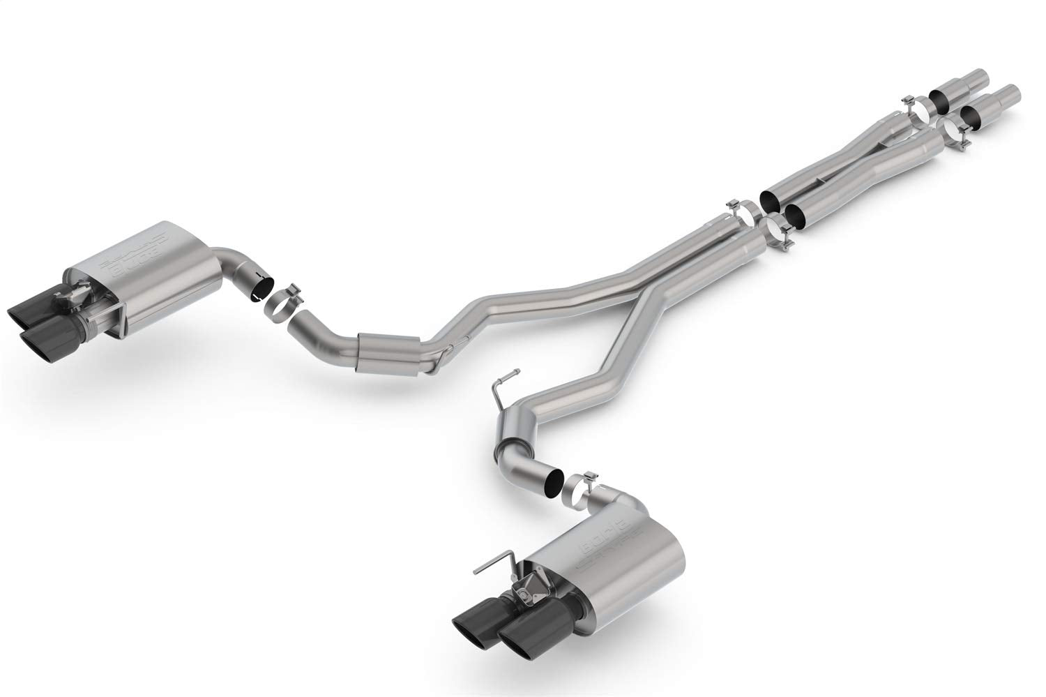 BORLA Cat-Back Exhaust System 140742BC for 2018-2023 Ford Mustang GT (Incl. Bullitt Models) 5.0L V8 Automatic/Manual Trans. With Active Valve Performance Exhaust. NOT Recommended For Convertible.