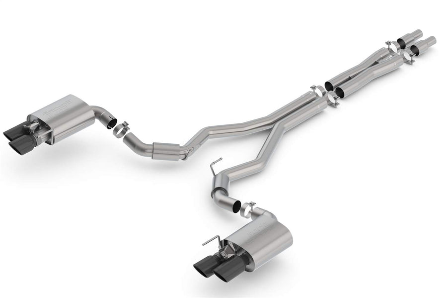 BORLA Cat-Back Exhaust System 140742BC for 2018-2023 Ford Mustang GT (Incl. Bullitt Models) 5.0L V8 Automatic/Manual Trans. With Active Valve Performance Exhaust. NOT Recommended For Convertible.