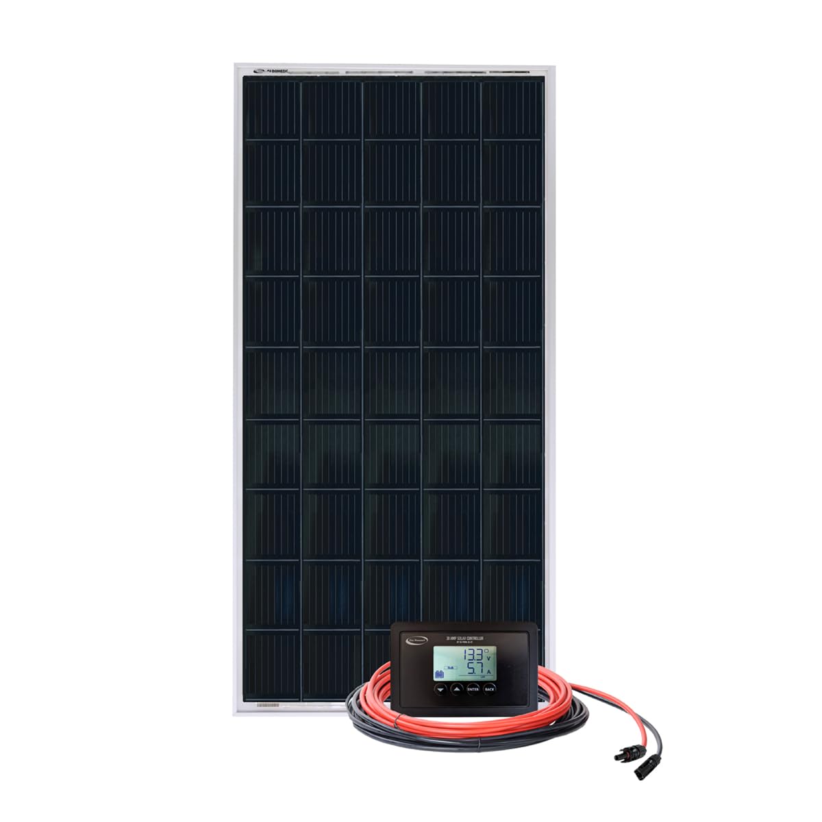 Overlander Go Power Charging Kit 200W - 12V Solar Panel Kit w/ 30-Amp Bluetooth® PWM Controller, Expandable Up to 600W, Includes 2X 25ft Solar Output Cables (Male and Female) for RV & Dry Camping Use