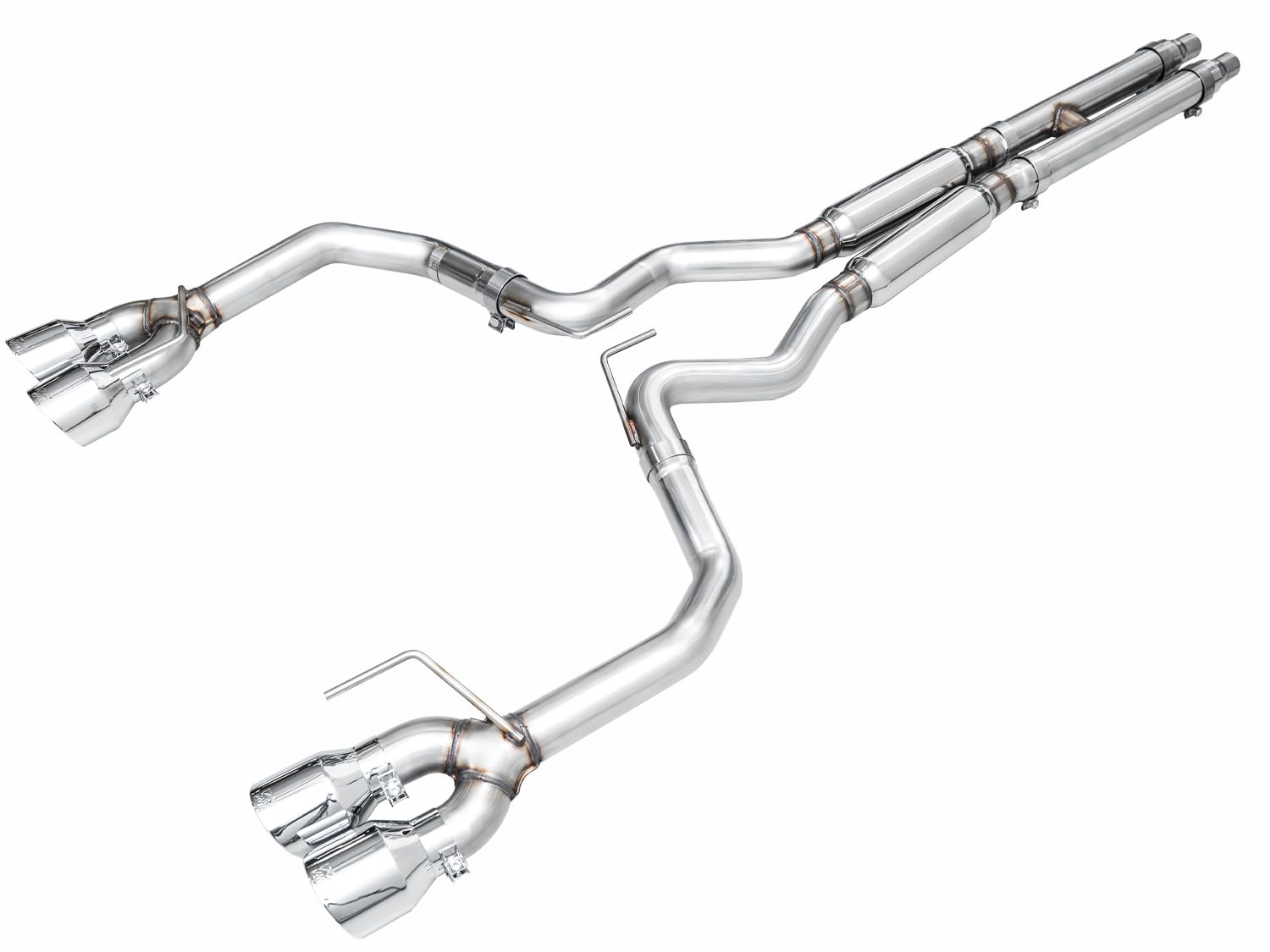 Quad Tip AWE GT Exhaust Suite for S650 Ford Mustang