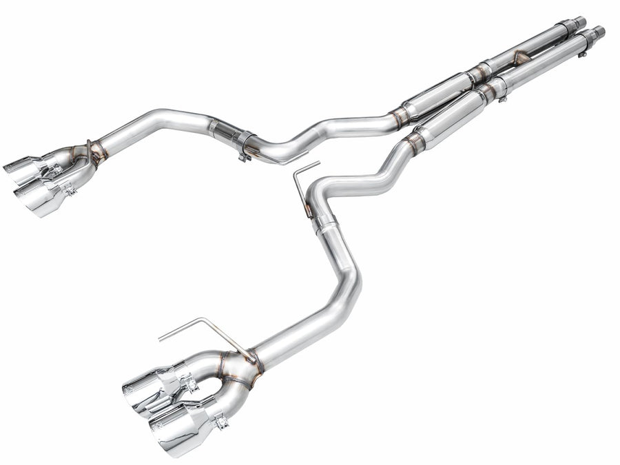 Quad Tip AWE GT Exhaust Suite for S650 Ford Mustang