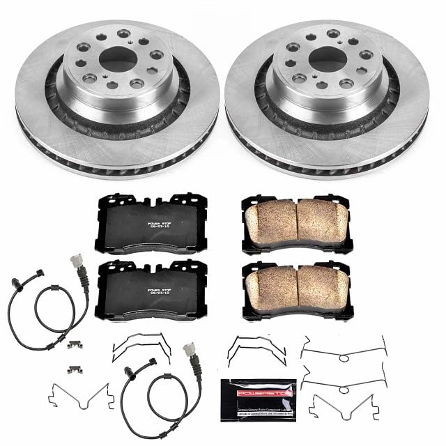 Power Stop KOE4690 Rear Replacement Brake Kit-OE Brake Rotors & Ceramic Brake Pads For Lexus LS460 2007-2009, Lexus LS600h 2008-2009 [Model Specific]