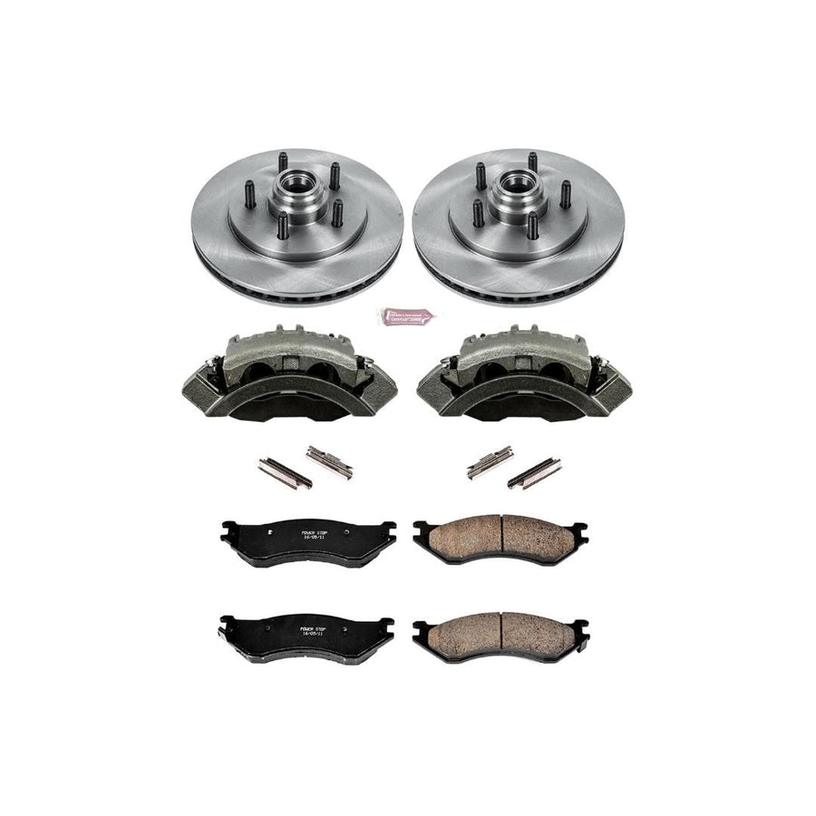 Power Stop Autospecialty KCOE1916 1-Click OE Replacement Brake Kit with Calipers For Ford Expedition, Ford F-150, Ford F-150 Heritage, Lincoln Navigator [Model Specific]