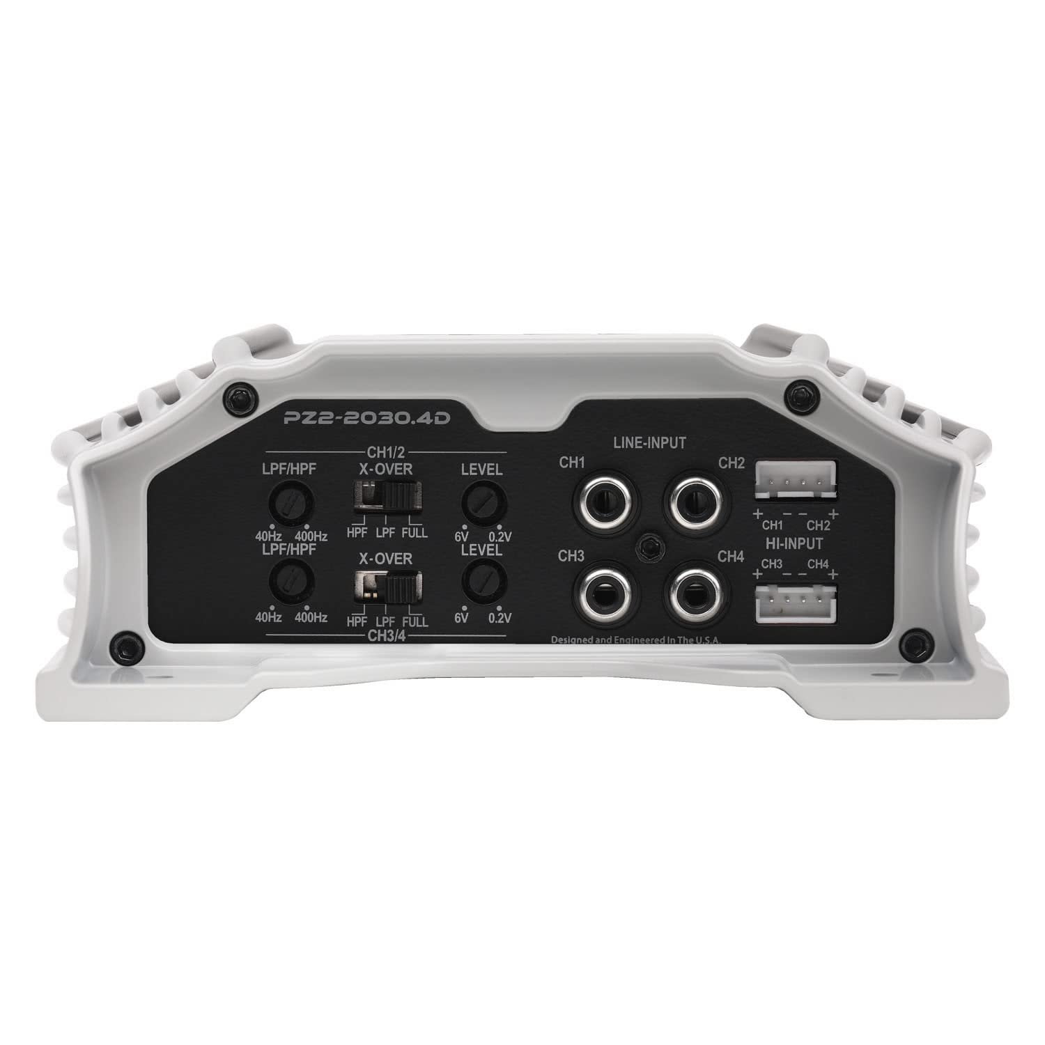 POWERZONE Crunch PZ2-2030.4D 2000 Watt Mono Amplifier, 4-Channel Car Audio Amplifier, Bass Remote Included