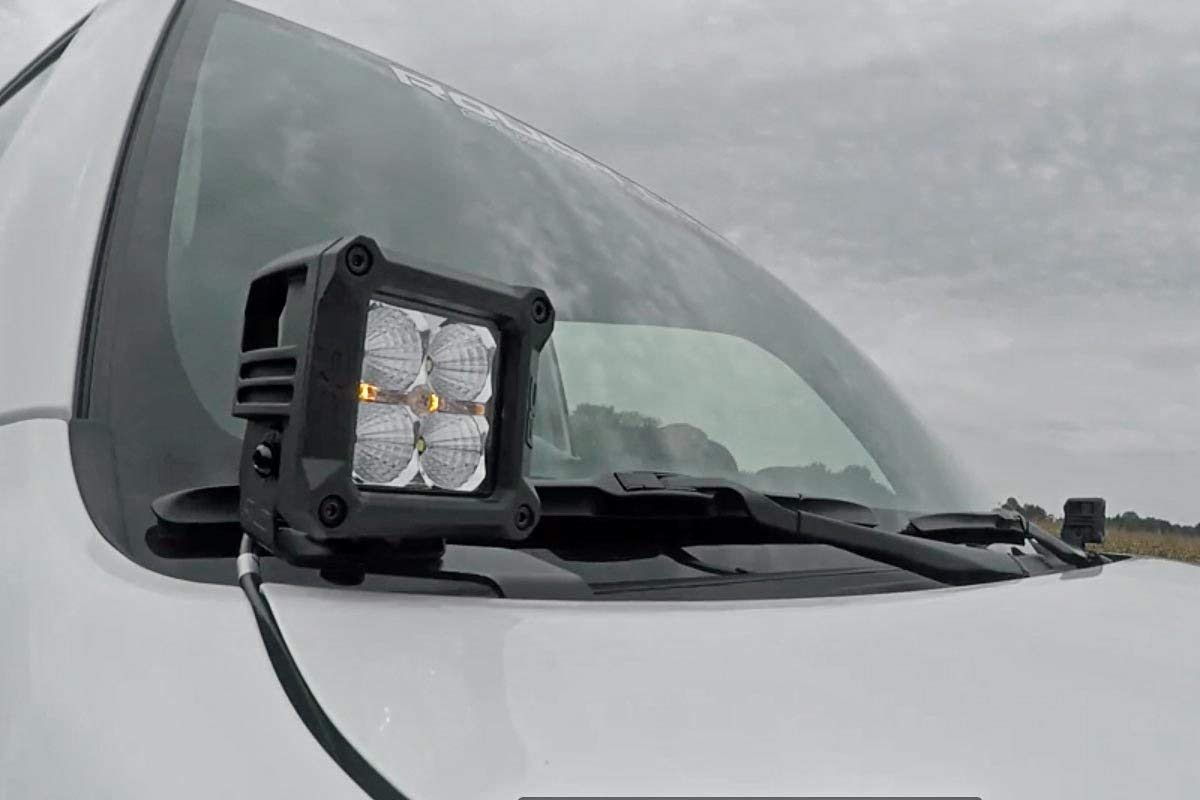 Dual Rough Country 3" LED Ditch Light Kit for Toyota 4Runner (2010-2024) - (2) 3-in Osram Wide Angle LED Pods