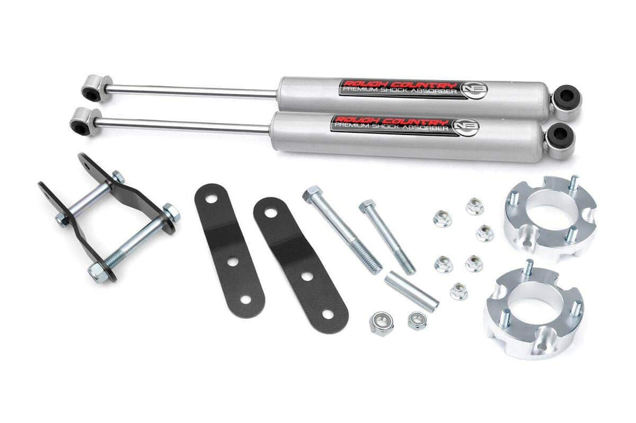 Rough Country 2.5" Suspension Lift Kit with N3 Rear Shocks & Strut Spacers for Toyota Tacoma (1996-2004)