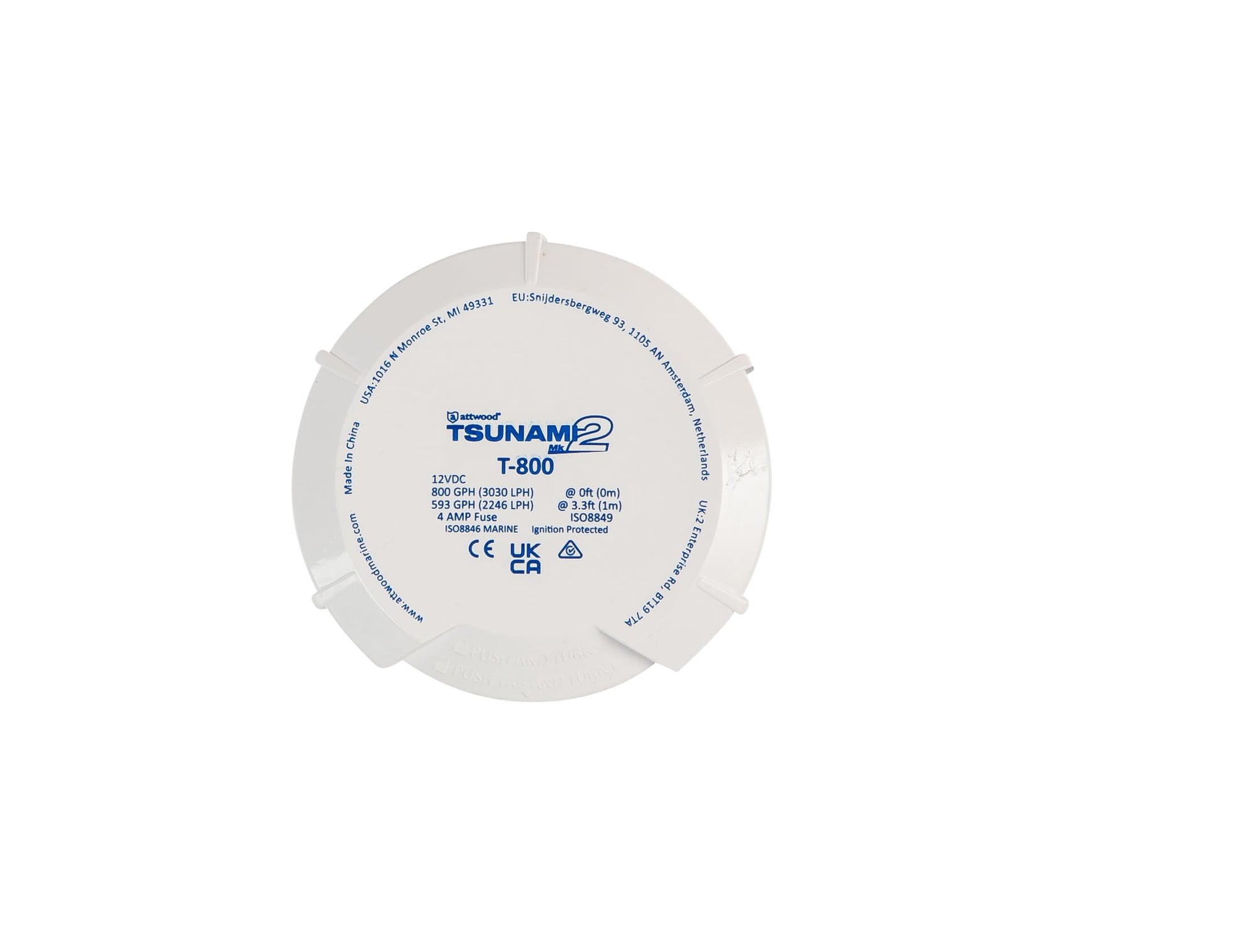 Tsunami MK2 Attwood 800 GPH Replacement Cartridge for Bilge Pump Tsunami