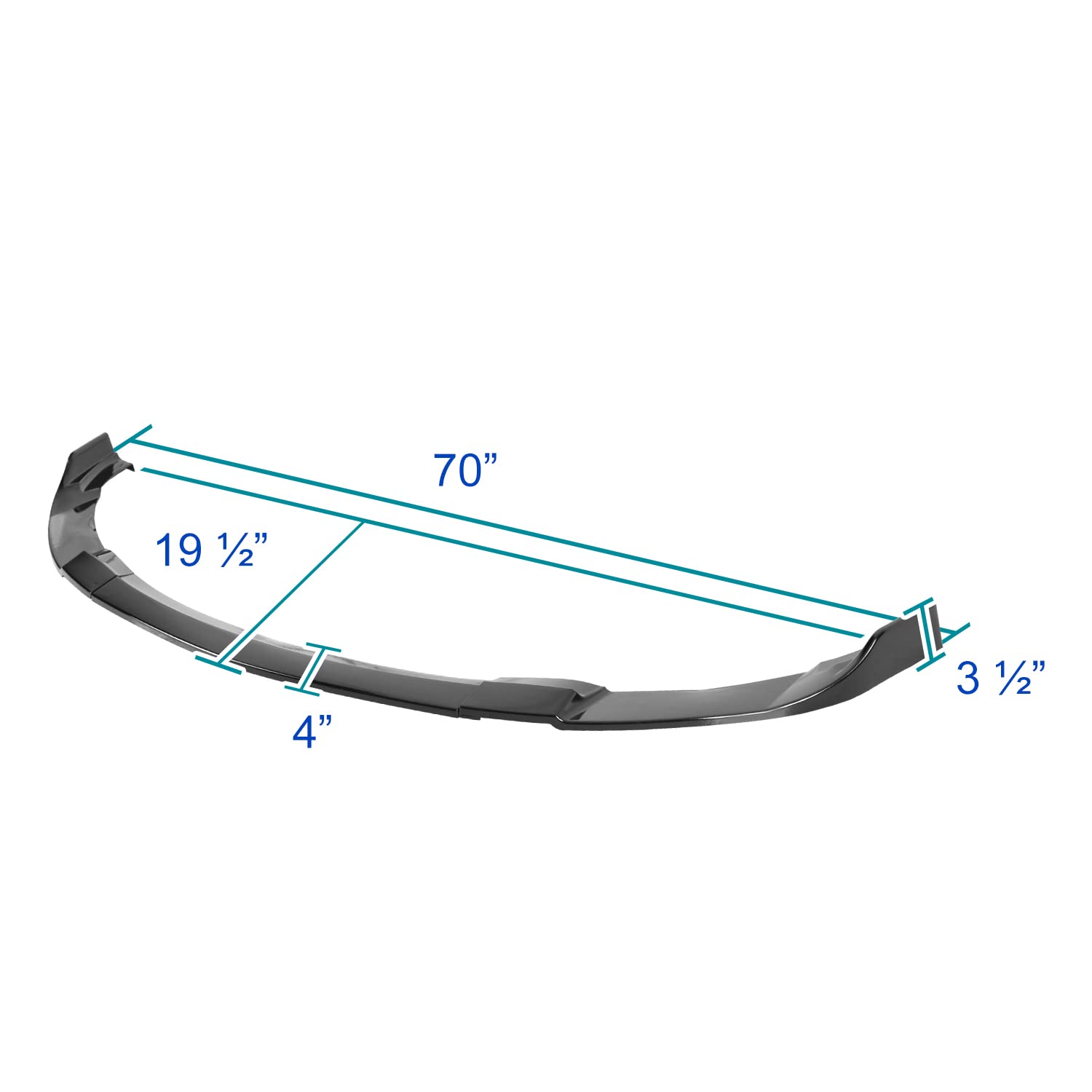 LPF-VEL12GB-PQ SPEC-D TUNING (Does Not Fit Turbo Models) Front Bumper Lip Matte Black 12-17 Hyundai Veloster