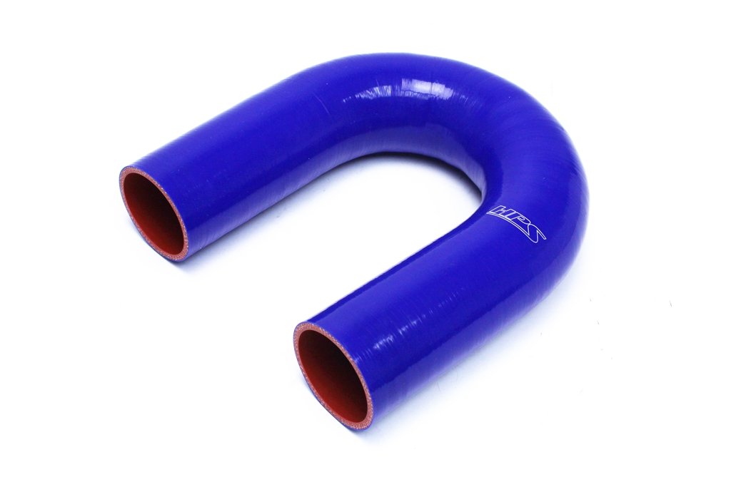 HPS Silicone High Temperature HTSEC180-275-BLUE 4-Ply Reinforced 180 Degree U Bend Elbow Coupler Hose, 44 psi Maximum Pressure, 2-3/4" ID, Blue