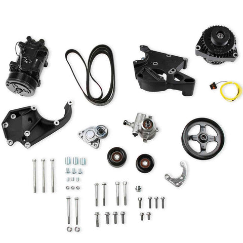 Holley LS/LT Complete Accessory Drive Kit 20-137BK - Black Finish