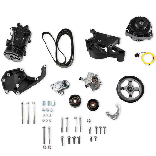Holley LS/LT Complete Accessory Drive Kit 20-137BK - Black Finish
