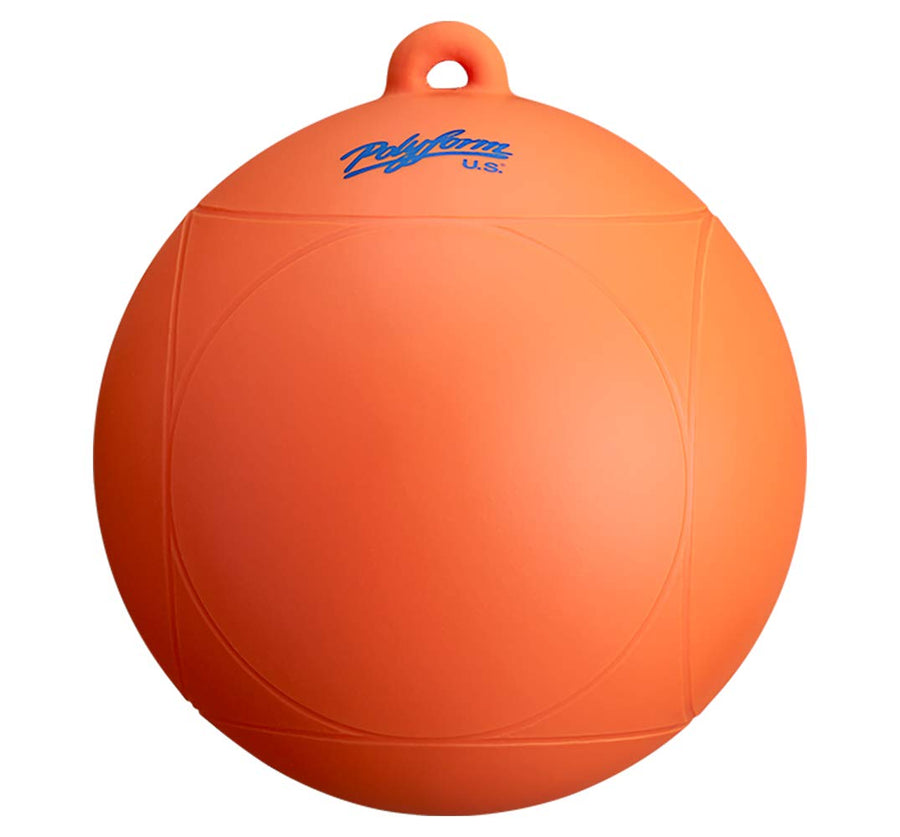 15 Pack Polyform WS-1 Orange WS Series Water Ski Buoy - 8" x 8.5", Orange, 15-Pack