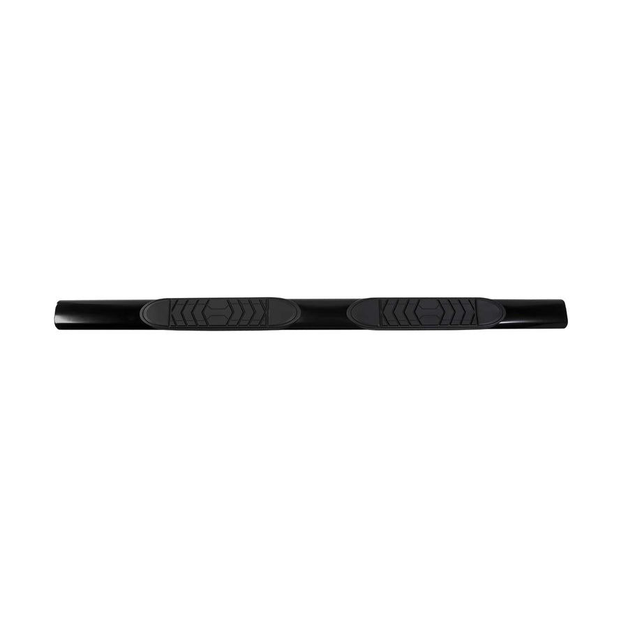 Ford F-150 Super Cab Nerf Bar Fits 2015-2026 Straight 5 Inch Oval Black Powder Coated Steel Side Steps with Slip-Resistant Step Pads Rocker Panel Mount Set of 2 Running Boards TrailFX A7041B