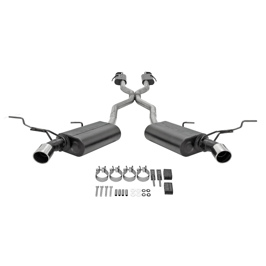 Flowmaster 817575 Cat-Back Force II Exhaust 2.5 Inch Dual Rear Exit 409 Stainless Steel 4 Inch Polished 304 Stainless Steel Tips Compatible with 2011-2021 Jeep Grand Cherokee 3.6L 5.7L
