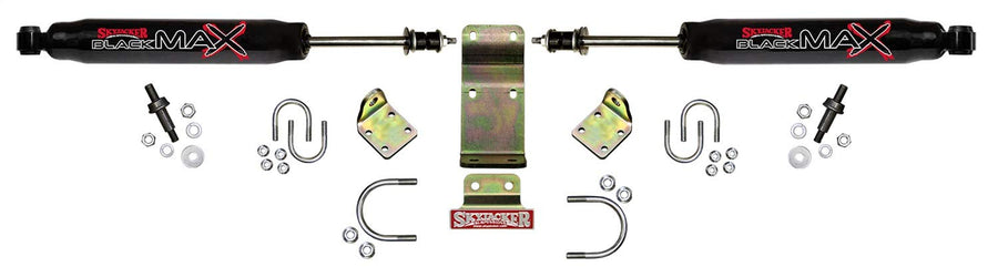 Dual Steering Stabilizer Kit Skyjacker 8203 (Includes Steering Dampers Mounting Brackets for Jeep Wrangler JK - Black)