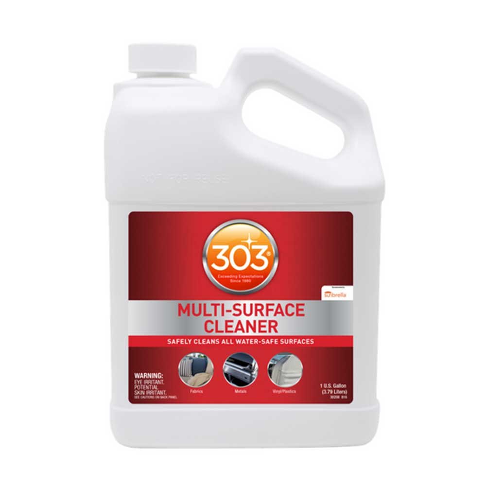 303 Products Cleaner Multi-Surface - Safely Cleans All Water Safe Surfaces, Including All Types of Fabric and Vinyl, Rinses Residue Free, Manufacturer Recommended, 1 Gallon (30570-4PK)