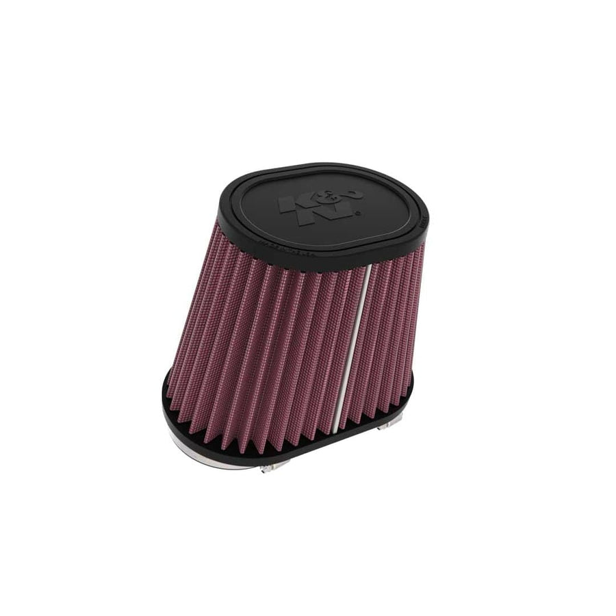 K&N Air Filter: Universal Clamp-On, High Performance, Premium, Washable, Replacement Filter: Flange Diameter: 2.375 In, Filter Height: 5 In, Flange Length: 0.375 In, Shape: Oval Straight, RU-4720