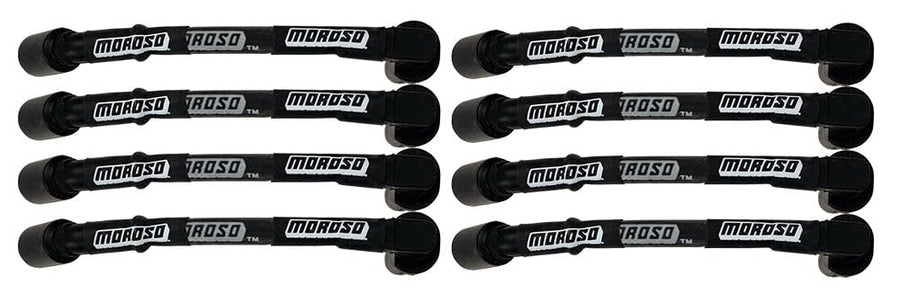 Moroso Ultra Series Black Sleeved Spark Plug Wires, 9.75" Length, GM LS, 90 Degree Plug Ends