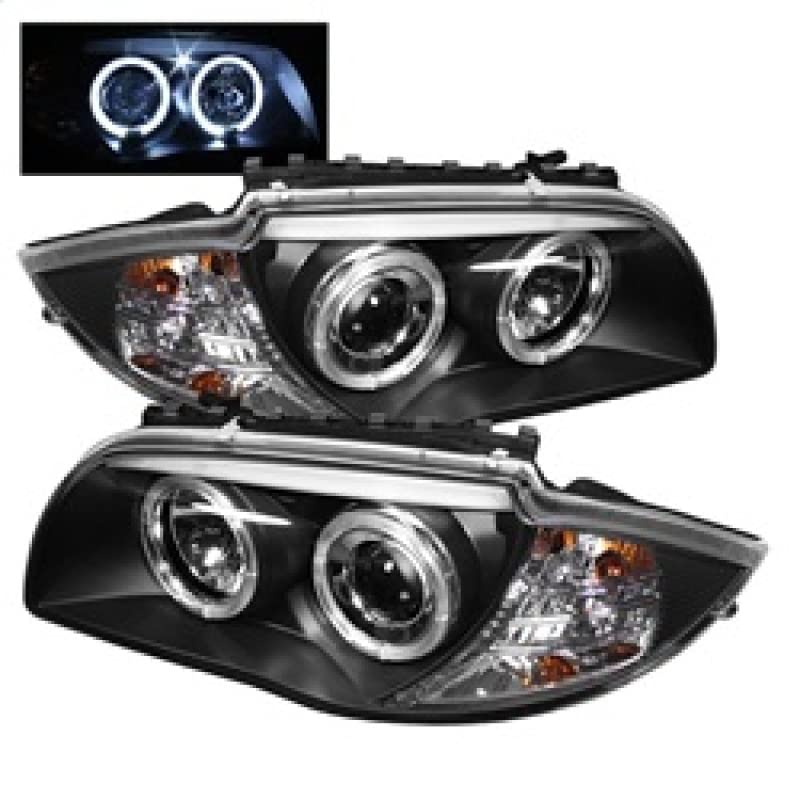 Black/Clear Spyder Auto 5008985 LED Halo Projector Headlights