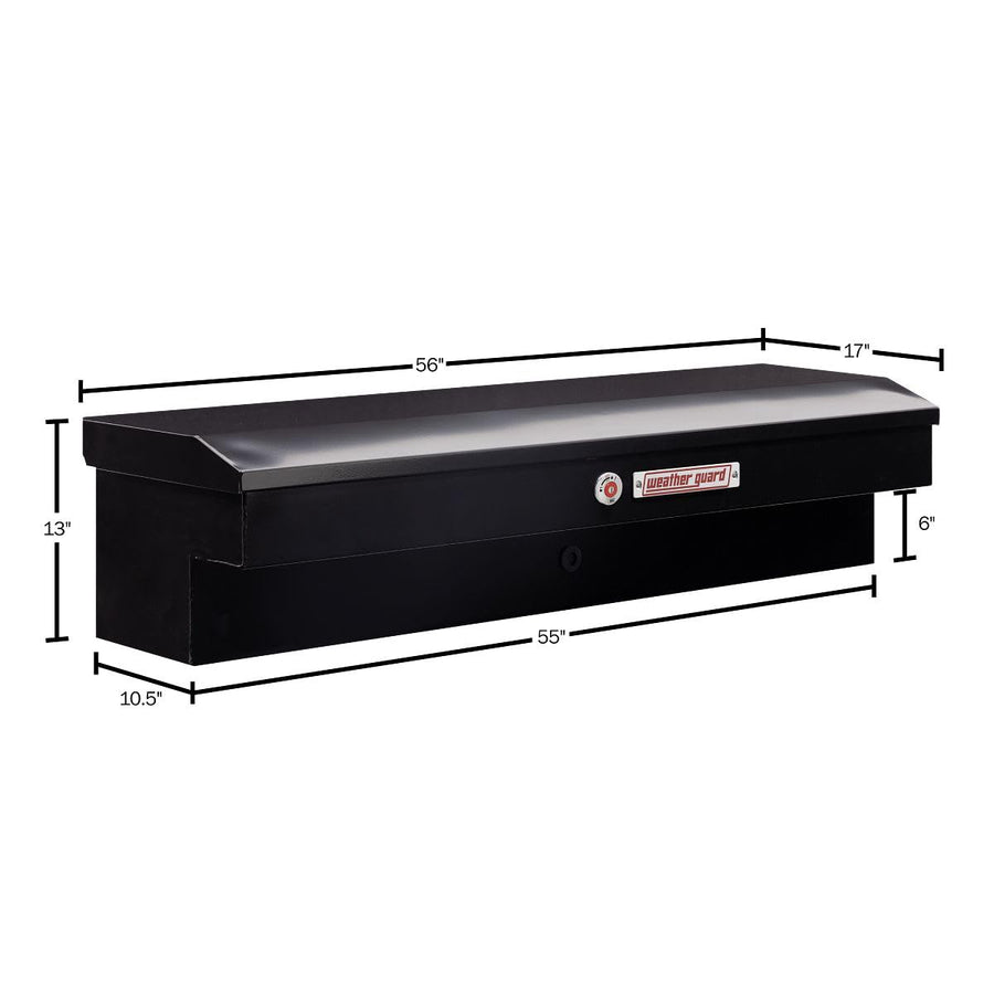 Weather Guard 175-5-04 Model 56in Lo-Side Box, Steel, Gloss Black, 4.0 cu ft