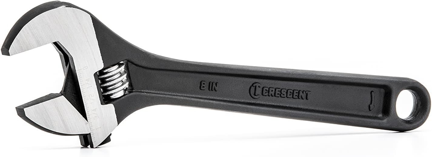 8" Adjustable Wrench Black Oxide Crescent, Bagged - AT28BK
